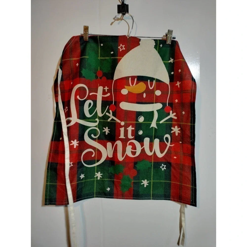 Two Christmas Holiday Aprons Like New Condition